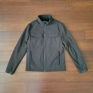 INC International Concepts Zip-Up Fleece Lined Softshell Jacket Men's S Brown